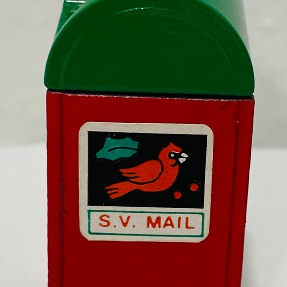 VNTG Dept 56 Christmas Snow Village 1989 Red 1.5" Metal Mailbox #5198-5, No Box - Picture 1 of 6